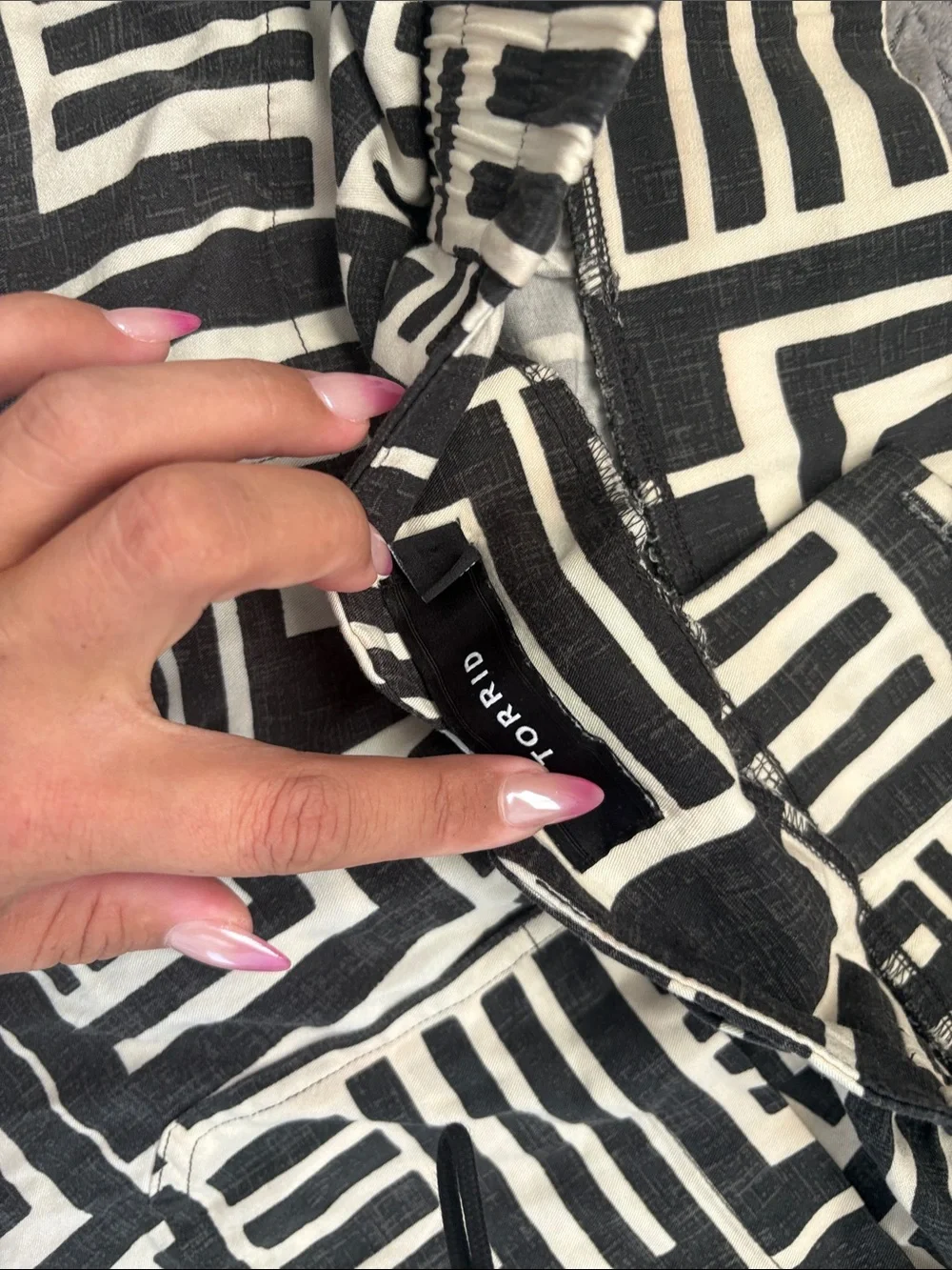 torrid Black & White Geometric High Waist Shorts